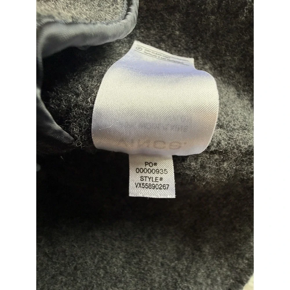 Vince Hooded Wool Open Front Gray Mid-Length Lined Jacket Long Sleeve Size S - Picture 5 of 9
